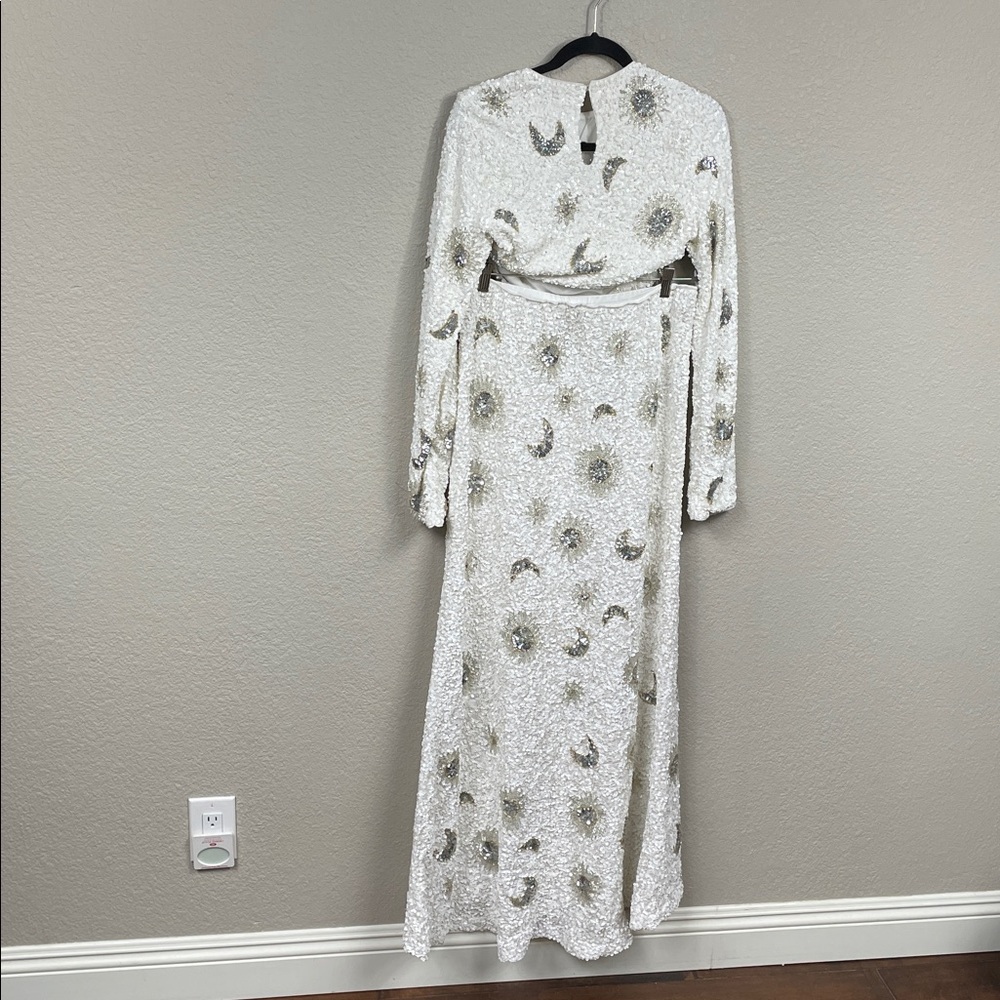 New Show Me Your Mumu Celestial Sequin Sun Moon RSVP Skirt Last Call Top Set L - Picture 8 of 13